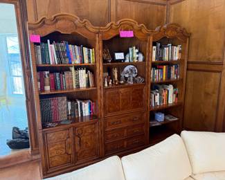 3 Piece Bookcase with middle pull down desk