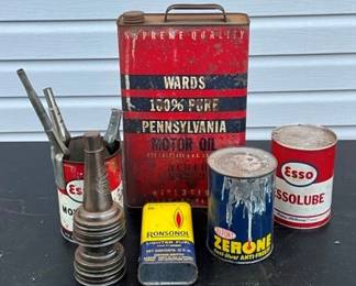 VARIOUS OIL CANS