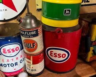 ESSO, GULF, JD CANS