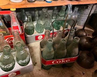 COKE CARRIERS AND BOTTLES