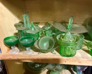GREEN DEPRESSION GLASS