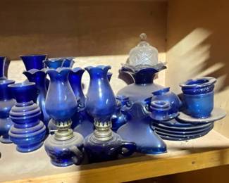 BLUE COBALT GLASSWARE