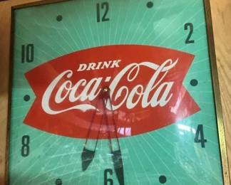 COKE FISHTAIL CLOCK