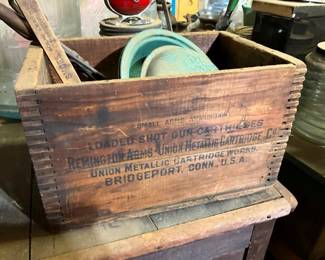 REMINGTON ARMS WOODEN BOX AND OTHERS
