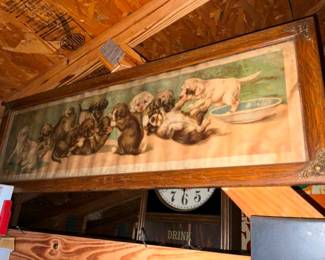 38X13 EARLY FRAMED PAPER AD.