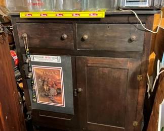 EARLY 2 OVER DOUBLE DOORS CHEST