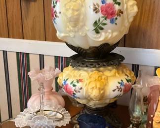 GLASS WARE PARLOR LAMPS