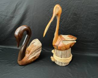  04 Carved Wooden Ducks 