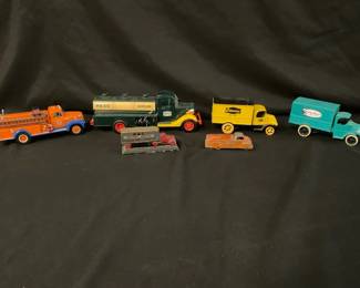 Vintage Model Gasoline And Shipping Trucks 