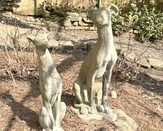 Concrete Greyhound Statues