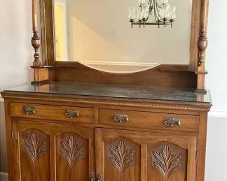  07 Carved Wooden Sideboard 