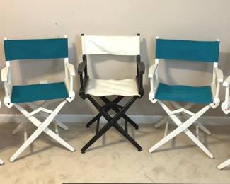 Five Foldable Directors Chairs