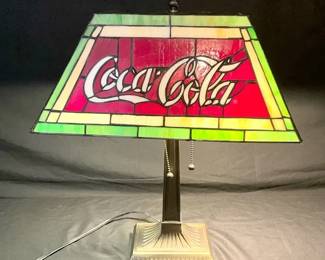  01 CocaCola Stained Glass Lamp