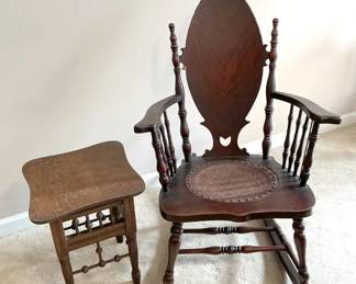 Unique Rocking Chair And Table