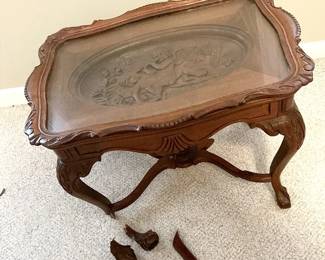 Neoclassical Style Carved Table 