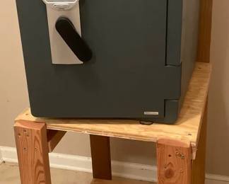 First Alert Safe And Wooden Cart