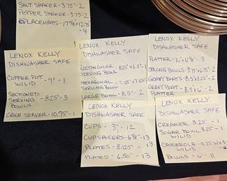 R31 - $650. Lenox Debut Collection "Kelly". Dishwasher Safe. Made in the USA.