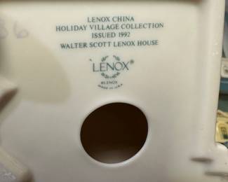 W15 - $150. 1992 Lenox Holiday Village. 4 buildings, 3 trains, 1 tree, 1 car.