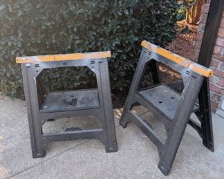 R48 - $20. Work Force 2 Pc Plastic Folding Sawhorses.