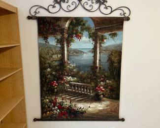 A1 - $30. Large Wall Hanging (impasto style not original). Measures 43" x 58".