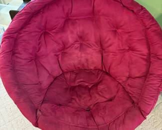 R23 - $20. Room Essentials Sphere Chair. Measures 45" wide x 37" tall. Folds up.
