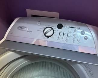 R42 - $250 SET. Whirlpool Top Load Washing Machine Model WTW6600SW2. Whirlpool Model WED6400SW0. Both work! Dryer needs a new latch but the painters tape is working just fine :)