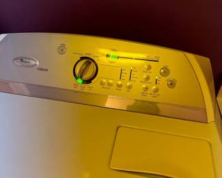 R42 - $250 SET. Whirlpool Top Load Washing Machine Model WTW6600SW2. Whirlpool Model WED6400SW0. Both work! Dryer needs a new latch but the painters tape is working just fine :)