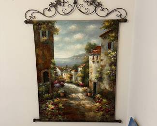 A2 - $30. Large Wall Hanging (impasto style not original). Measures 43" x 58".