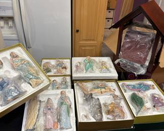 W7 - $450. Lenox (2 Available! 1 Mary has a chipped hand) Renaissance Nativity with Creche.