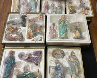 W7 - $450. Lenox (2 Available! 1 Mary has a chipped hand) Renaissance Nativity with Creche.