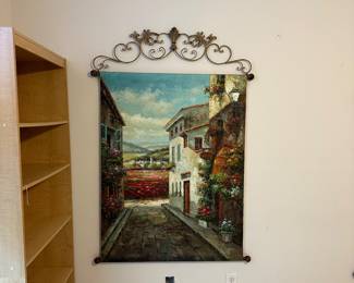 A4 - $25. Large Wall Hanging (impasto style not original). Measures 31" x 46".