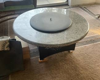 R13 - $1250. Oriflamme Tables by Designing Fire - Propane Firepit. Measure 42" round x 19.5" tall. Includes small propane tank. Has only been used on a covered porch - not weathered!