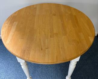 R34 - $35. Round Dining Table - no chairs. 40" round x 29.5" tall.