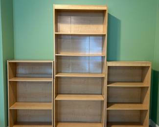 R73 - $45. 3 Units (Moves in 4 pieces) Sides are 24.5" wide x 11.5" deep x 41" tall. Center is 28.5" wide x 11.5" x 71" tall.