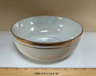 C61 - $12. MZ Austria Porcelain bowl. Good condition overall with some wear on the gold trim. 