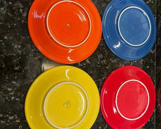 C102 - $100. Vintage Fiestaware USA HLC. 12 pcs. 4 dinner plates, 4 salad plates, 4 cereal bowls. Excellent condition!