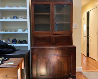 C7 - $325. Antique Secretary Bookcase - moves in 1 Piece! Measures 38” wide x 21.5” deep x 79.5 tall. 