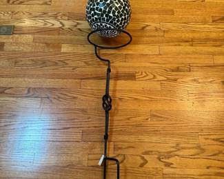 C94 - $40. Plow & Hearth Gazing Ball Stand & Mosaic Gazing Ball. New with Tags. 