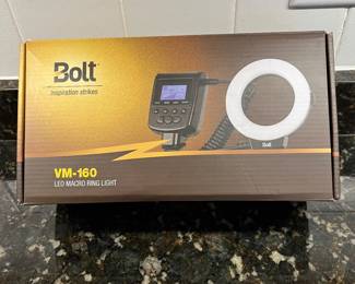 C46 - $30. Bolt VM-160 LED Macro Ring Light. 