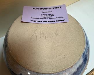 C50 - $20. Lynette Wood "Fun Stuff Pottery" Lidded Dish. Excellent Condition!