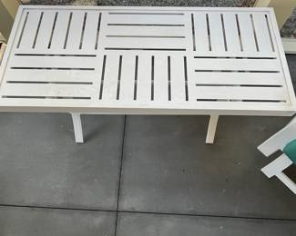 Coffee Table is 42" x 19" x 19.5" tall. 