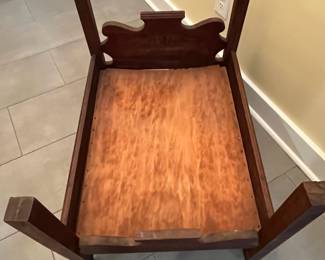 C6 - $40.  Hand made Mahogany Doll Bed. Made in the 1950s. Needs a piece of foam for a replacement mattress! Measures 29” wide x 22” deep x 22.25” tall
