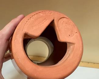 C73 - $25. Williamsburg Pottery Redware Bird House (does not have the dowel perch)