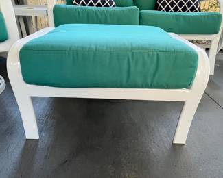 Ottoman measures 30" x 23.75" x 17.5" tall. 