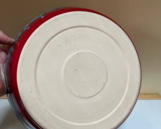 C53 - $15. Signed Pottery Pie Plate "Tori 2016"
