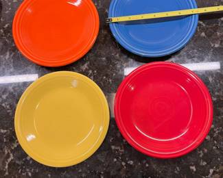 C102 - $100. Vintage Fiestaware USA HLC. 12 pcs. 4 dinner plates, 4 salad plates, 4 cereal bowls. Excellent condition!