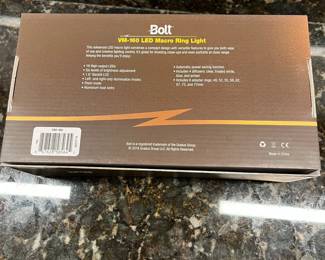 C46 - $30. Bolt VM-160 LED Macro Ring Light. 