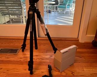 C45 - $40. Manfrotto 3021B Pro Tripod w/ elbow bracket. 