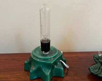 C105 - $50. Vintage Ceramic Christmas Tree. Measures 13.5" tall. Top had a chip that has been repaired. 