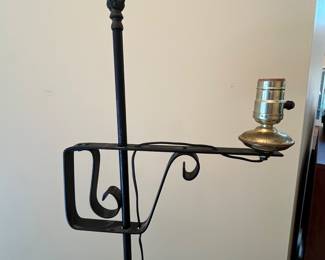 C22 - $45. Wrought Iron Floor Lamp. Measures 60.5" tall. 